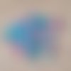 Lot de 52 perles alphabet complet - lettres - forme coeur - rose et bleu - 7mm