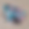 Lot de 50 perles etoiles - noir, blanc, rose et bleu - 7x5mm