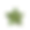 Breloque bois étoile de mer filigrane vert 25x25mm 