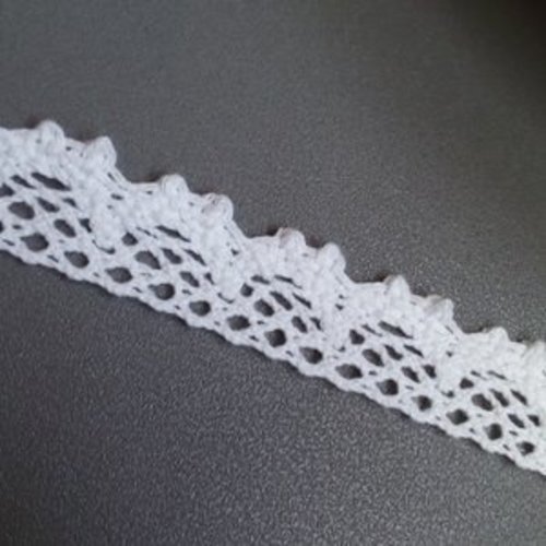 Ruban coton dentelle blanc 50cm