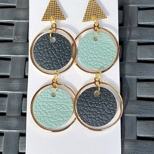 Boucles d'oreilles en simili-cuir