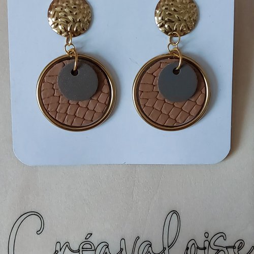 Boucles d'oreilles en simili-cuir