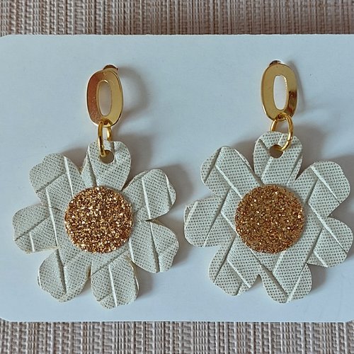Boucles d'oreilles marguerites