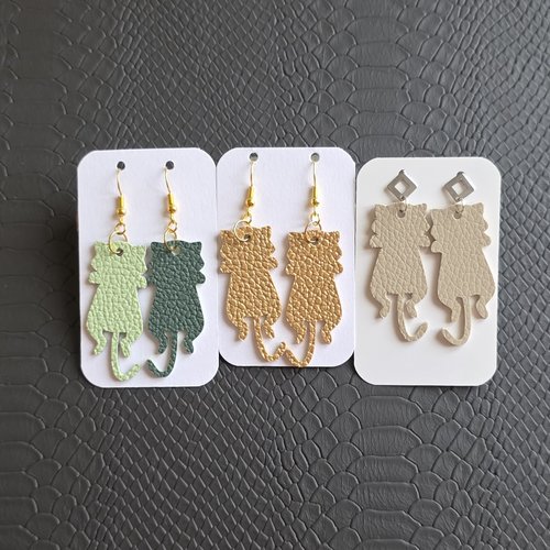 Boucles d'oreilles chat