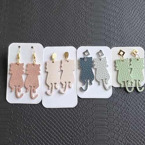 Boucles d'oreilles chat