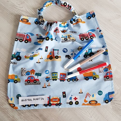 Serviettes de cantine, personnalisées, pour enfants en maternelle