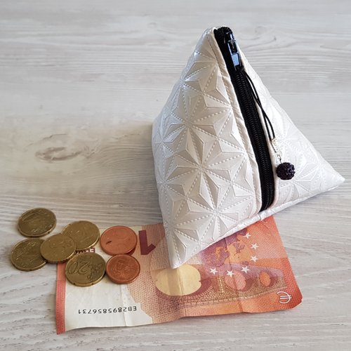Porte monnaie berlingot en simili cuir