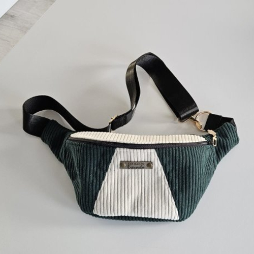 Sac banane  en velours côtelé. fabrication française.livraison gratuite