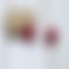 2 perles sonores 16mm couleur rouge création bolas de grossesse