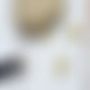 10 embouts fermoirs griffes 10,5mm acier inoxydable doré