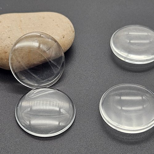 10 cabochons en verre 30mm