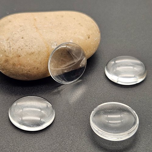 20 cabochons en verre 18mm