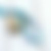 290 perles heishi tons bleu turquoise blanc 6mm
