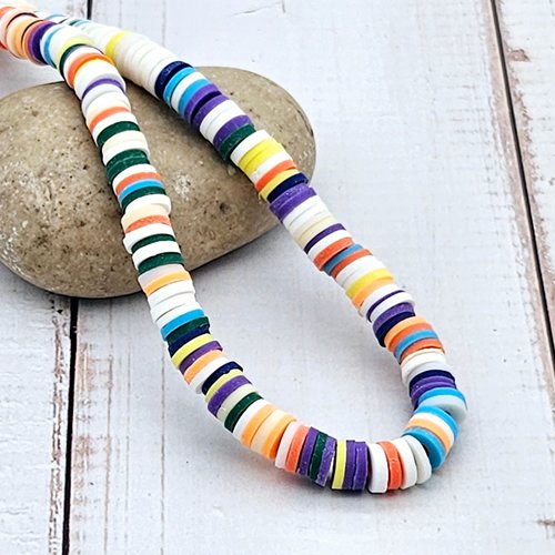 290 perles heishi multicolores 6mm