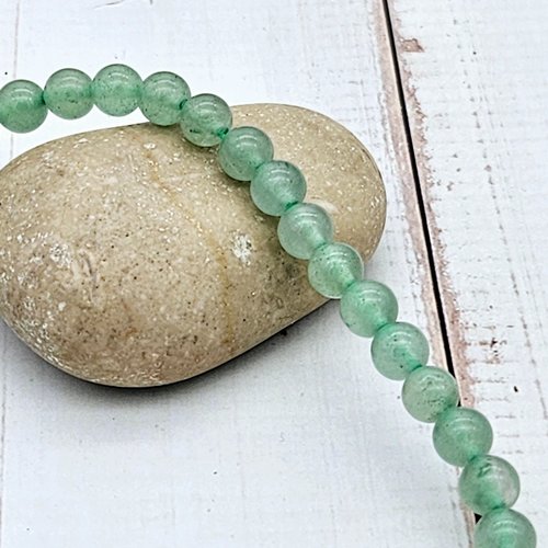 60 perles aventurine rondes 6mm