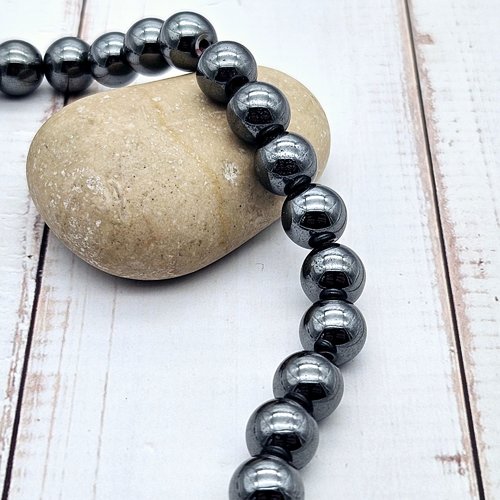40 perles hématite non magnétique 10mm