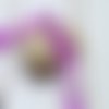 80 perles en verre craquelées violettes et transparentes 10mm