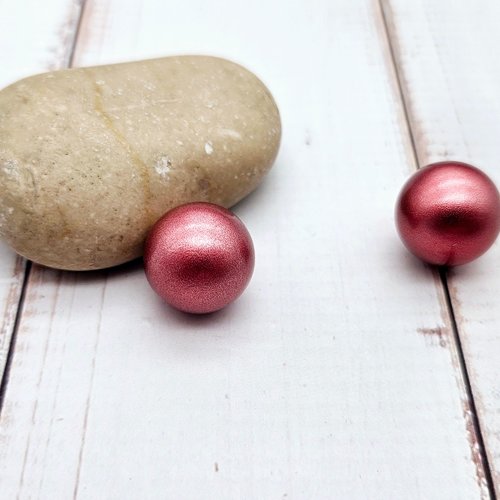 2 perles sonores 16mm couleur rouge indien création bolas de grossesse