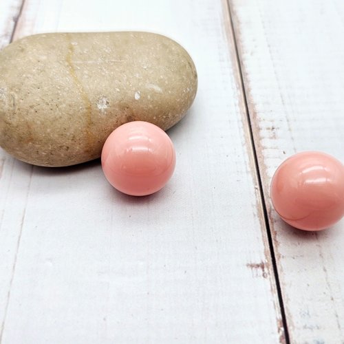 2 perles sonores 16mm couleur vieux rose création bolas de grossesse