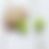 2 perles sonores 16mm couleur vert anis création bolas de grossesse