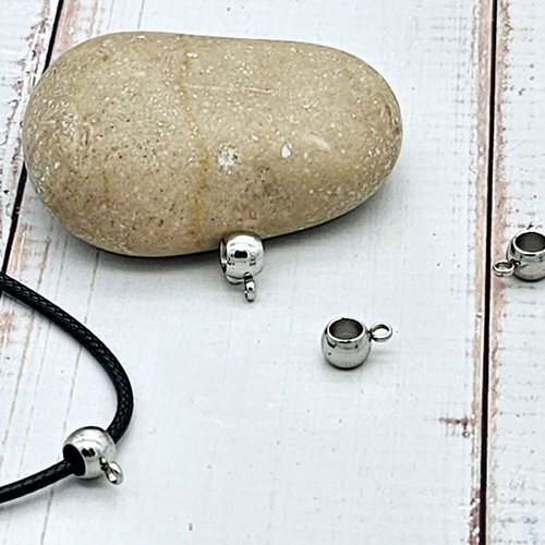 10 bélières acier inoxydable 9x5mm
