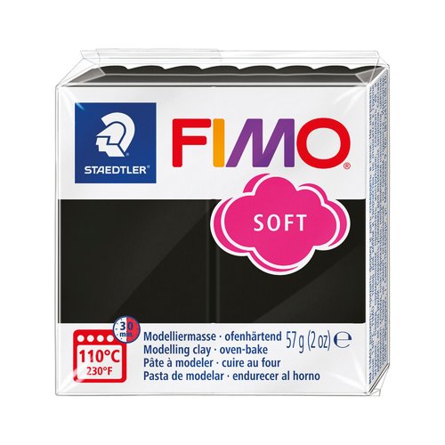 Pâte fimo soft 57g - noir n 9