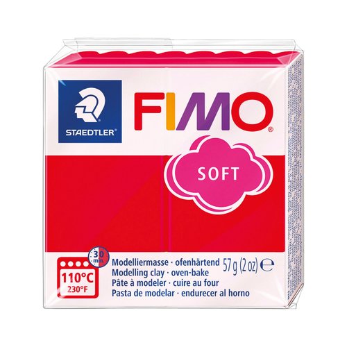Pâte fimo soft 57g - rouge indien n 24