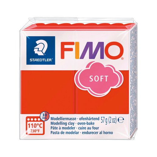 Pâte fimo soft 57g - rouge noël n 2