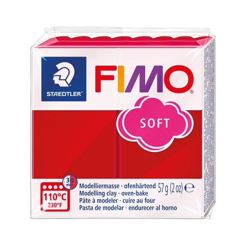 Pâte fimo soft 57g - rouge cerise n 26