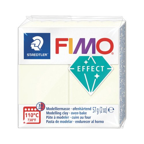 Pâte fimo effect 57g - translucide néon n 041 fluorescente dans le noir