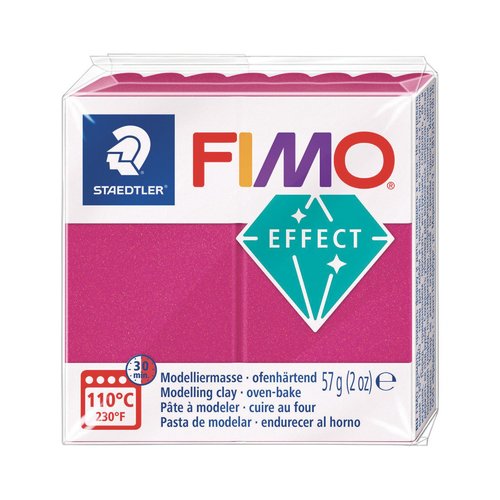 Pâte fimo effect métal 57g - bordeaux n 21