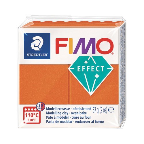 Pâte fimo effect métal 57g - orange n 41