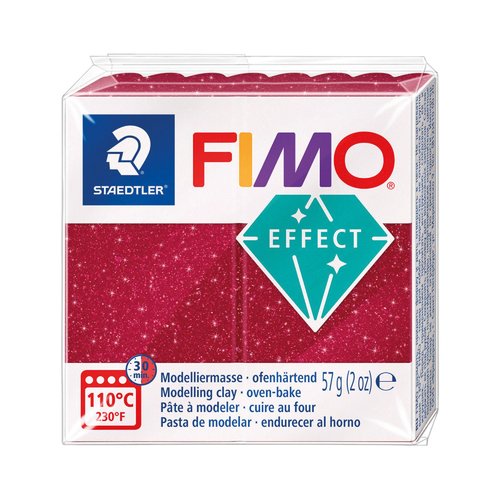 Pâte fimo effect galaxy 57g - rouge n 202