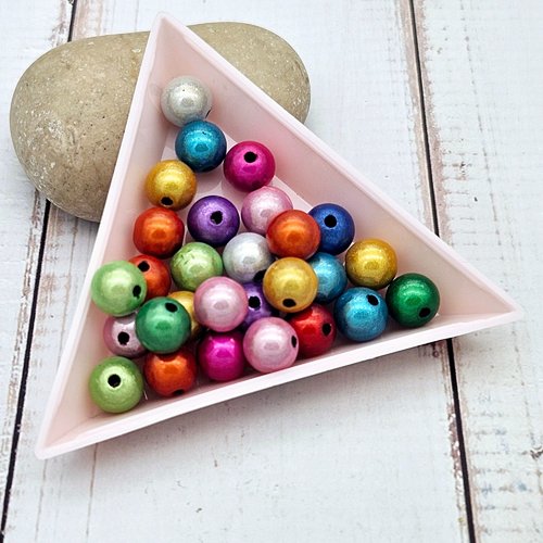 45 perles miracle multicolores 8mm
