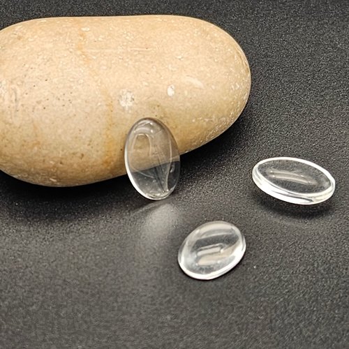 20 cabochons en verre forme ovale 14x10mm