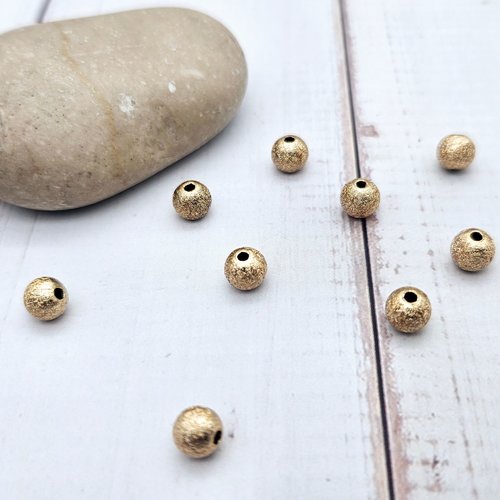 100 perles stardust or mat 6mm