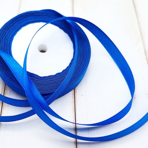 Ruban satin bleu 22 mètres – largeur 10 mm