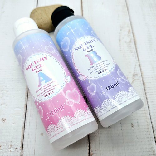 Kit diy squishy silicone – 2 flacons 120ml à mélanger – crée tes propres squishys mous et rebondissants