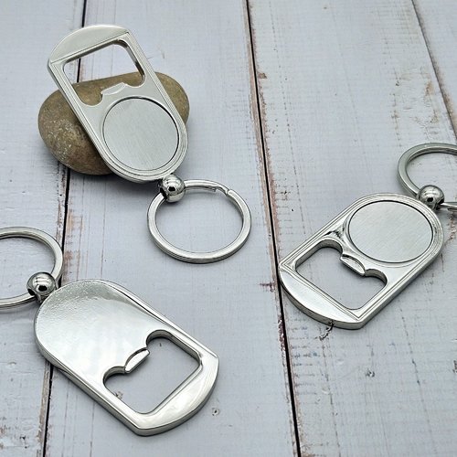 3 décapsuleurs plateau cabochon 25mm anneau porte-clé