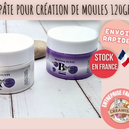 Pâte pour création de moules en silicone 120gr (60gr + 60gr)