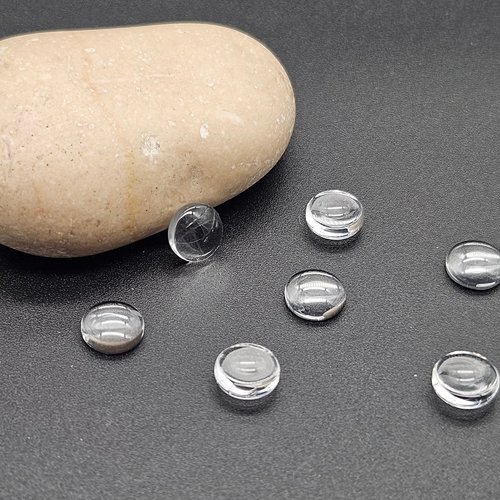 20 cabochons en verre 10mm