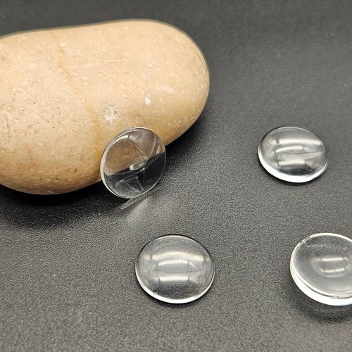 20 cabochons en verre 14mm