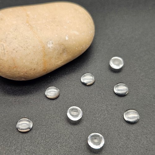40 cabochons en verre 6mm