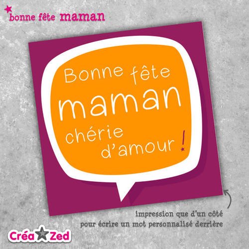 Carte de fête des mères originale "maman chérie d'amour" - enveloppe comprise 