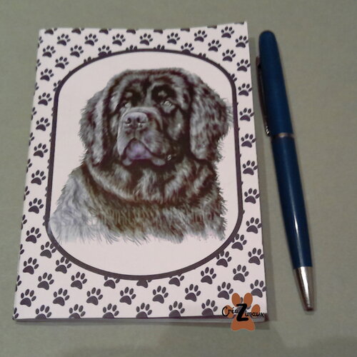 Carnet de note - chien - terre neuve