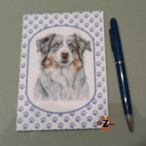 Carnet de note - chien - berger australien