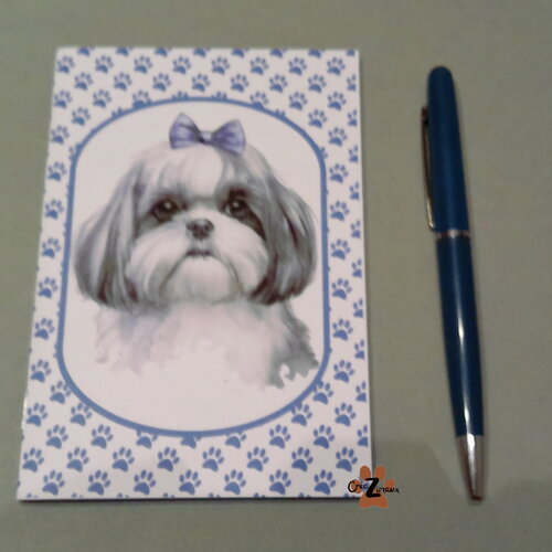 Carnet de note - chien - shih tzu