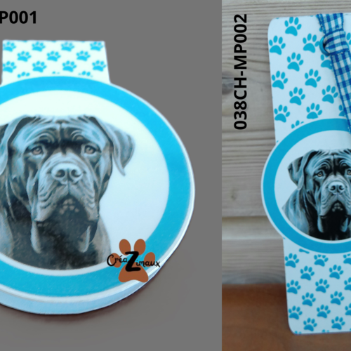 Marque page standard ou magnétique - chien - cane corso
