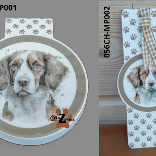 Marque page standard ou magnétique - chien - epagneul breton