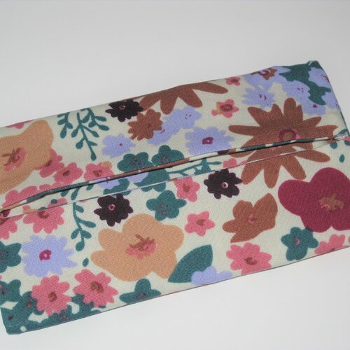 Étui pochette à mouchoirs motif fleurs 